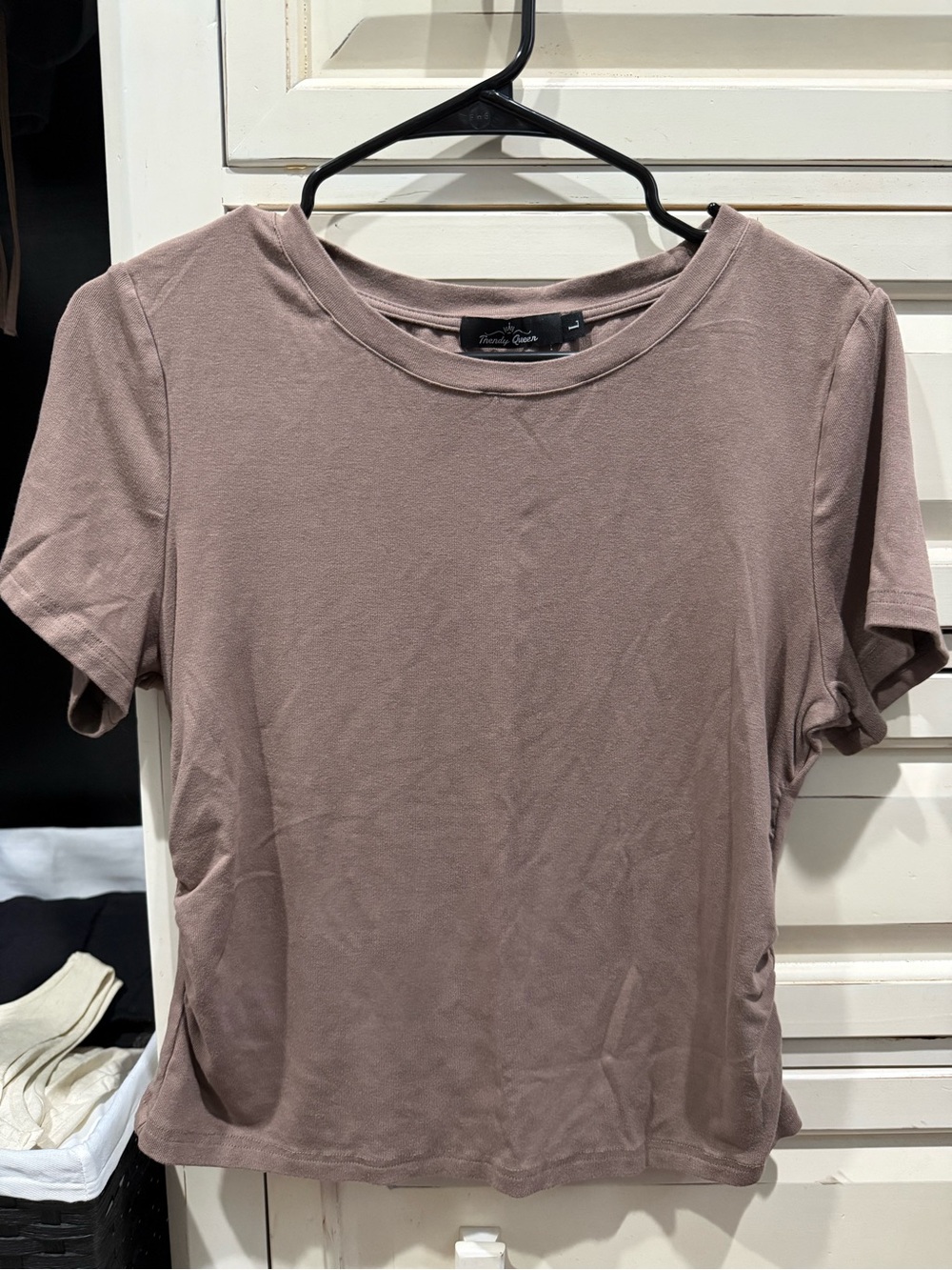 Everyday Crewneck Crop Top - Dusty Mauve
